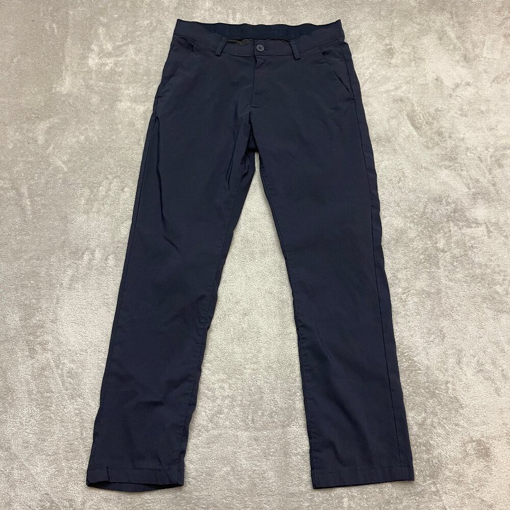Copper & Oak Men’s Tech Pants Size 32x30 Navy Blue Flat Front Chino Casual Work